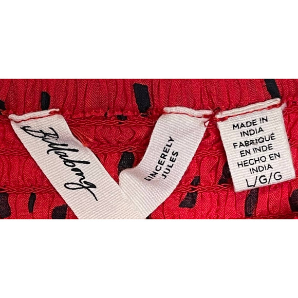 Billabong Women's Dress Polka Dot Sincerely Jules Playing for Keeps Red Large - Picture 4 of 8